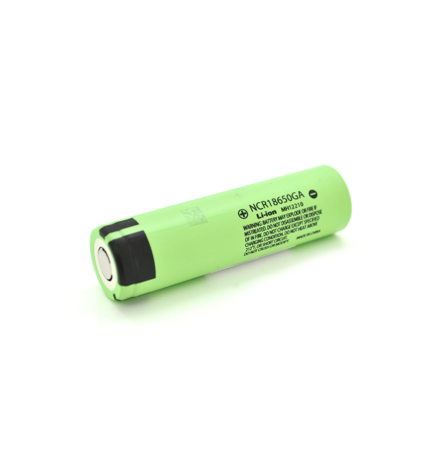 Акумулятор 18650 Li-Ion Panasonic NCR18650GA, 3500mAh, 10A, 4.2 - 3.6 - 2.5V, Green