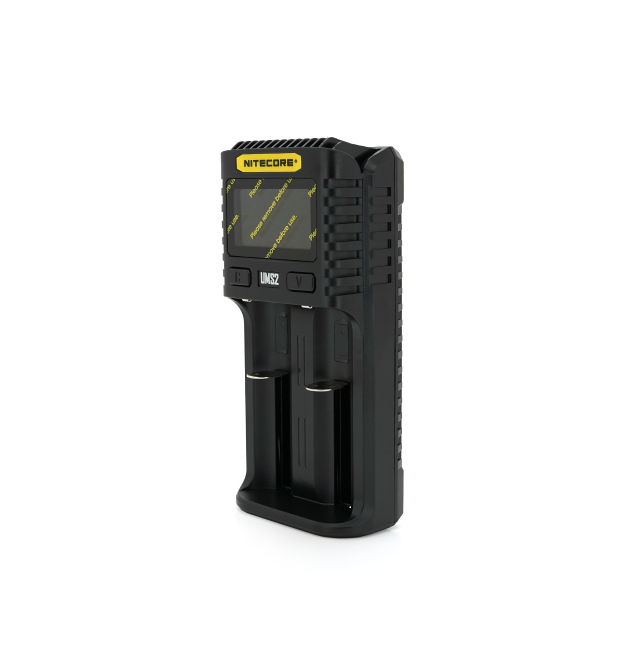 Зарядний пристрій універсальний Nitecore Digicharger UMS2, 2 канали, LCD дисплей, підтримує Li-ion, Ni-MH та Ni-Cd AA (R6), ААA