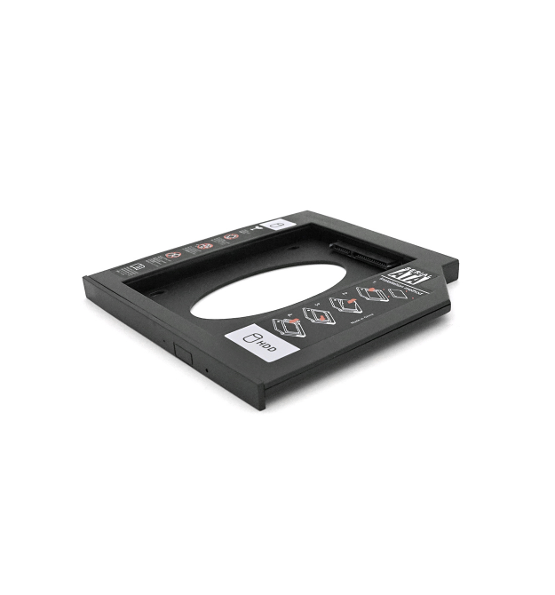 Адаптер підключення HDD 2.5'' 12.7 mm у відсік приводу ноутбука SATA/mSATA (HDC-25), корпус plastic, Blister, Q100