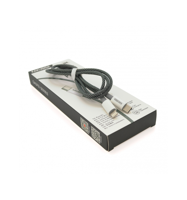 Кабель iKAKU KSC-723 GAOFEI PD60W smart fast charging cable (Type-C to Lightning), Black, довжина 1м, BOX