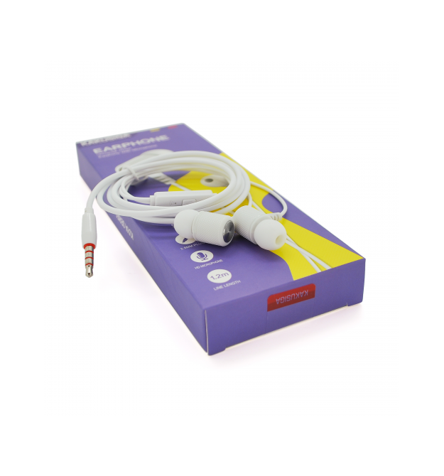 Навушники провідні iKAKU KSC-666 KUYA з мікрофоном, White, Bох