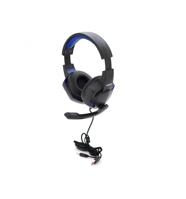 Ігрові навушники з мікрофоном iKAKU KSC-713 ZHANHUN, Black-Blue, Box