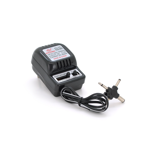 Адаптер живлення NSB-988 з регулюванням 3V - 4.5V - 6V - 9V - 12V 0,5A, штекер 5,5*2,1, jack2,5, LED - індикація