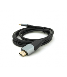 Кабель HDMI (тато) - Type-C (тато), 4K, 30HZ, Chip:AG9310, 1.8m, Black