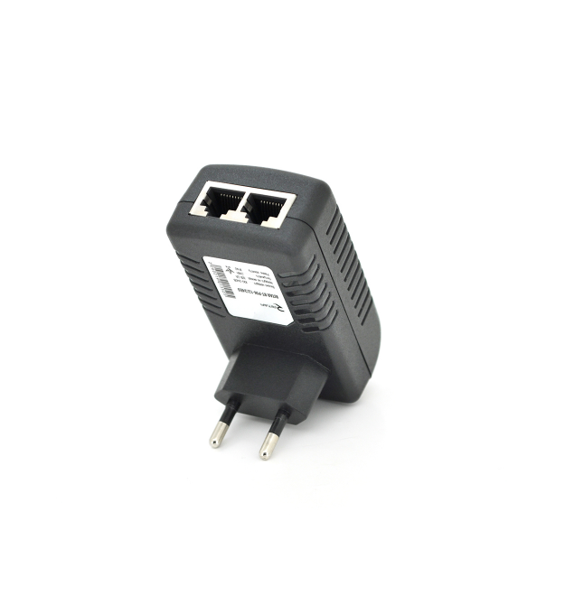 POE інжектор RITAR адаптер 48V 0,5A (24Вт) 2 порти (RG-45 10 - 100Мбіт - с + RG-45 POE) Євро вилка