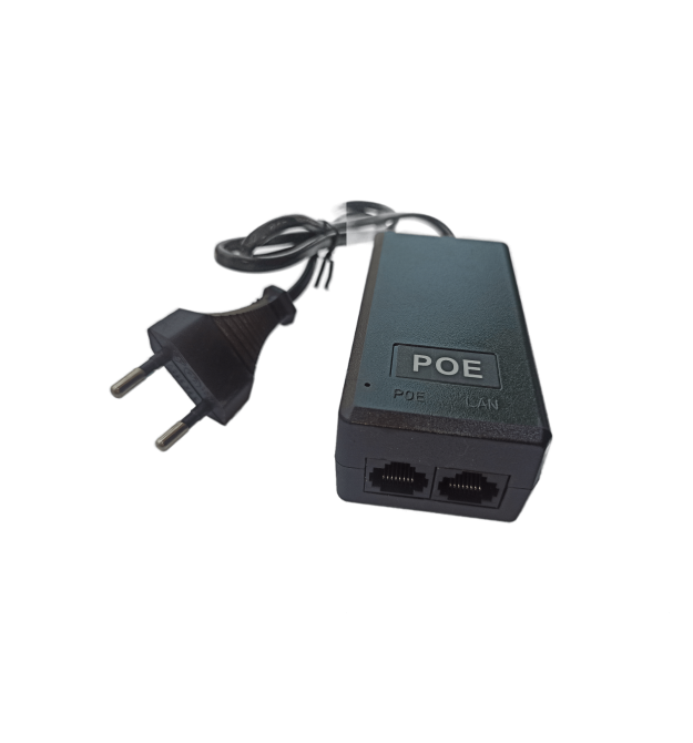 POE інжектор RITAR 48V 0,5A (24Вт) 2 порти (RG-45 10 - 100Мбіт - с + RG-45 POE) Євро вилка