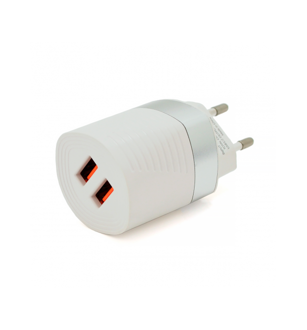 СЗУ AC100-240V iKAKU KSC-181 JUNENG, 2xUSB, 2.4A, White, Box