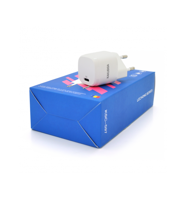 СЗУ AC100-240V iKAKU KSC-597 LECHONG PD20W fast charger, White, Box