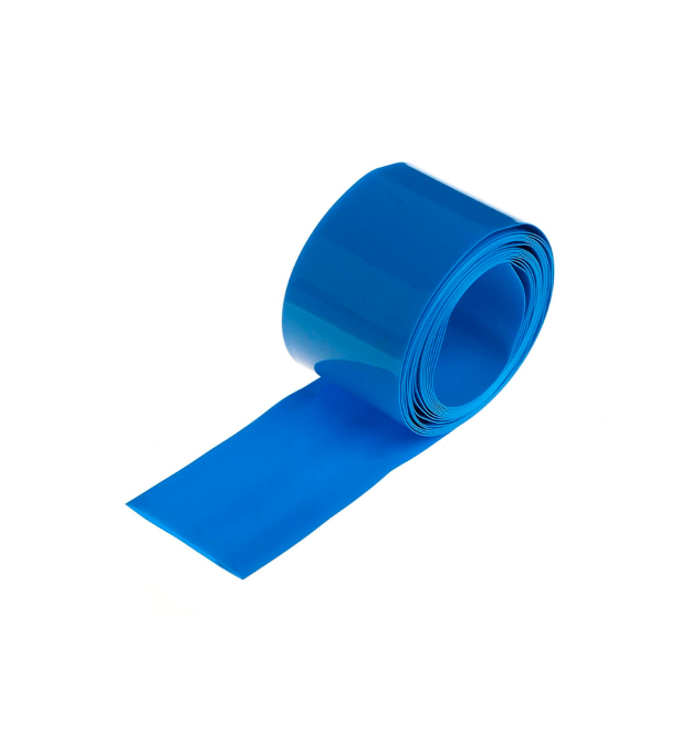 Термоплівка PVC для збірки АКБ LiFePO4, синя, ширина 50мм, довжина 50м