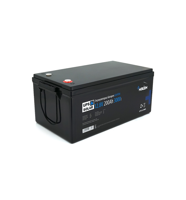Літій-залізо-фосфатний акумулятор Merlion LiFePO4 12.8V 200AH, (522x270x225), 3000 циклів