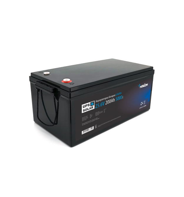 Літій-залізо-фосфатний акумулятор Merlion LiFePO4 25.6V 200AH (8S1P - BMS-100A), (522x268x218), до 5000 циклів