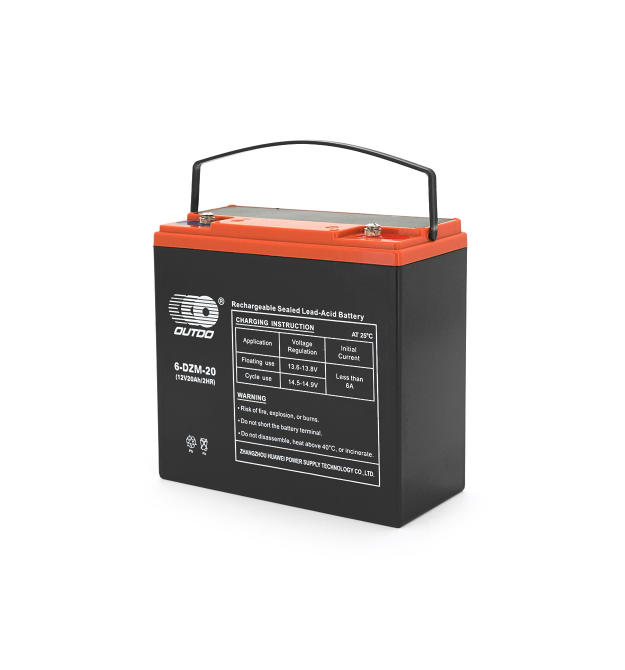 Тягова акумуляторна батарея AGM OUTDO 6-DZM-20, 12V 20Ah, (180 х 78 х 170), Q2