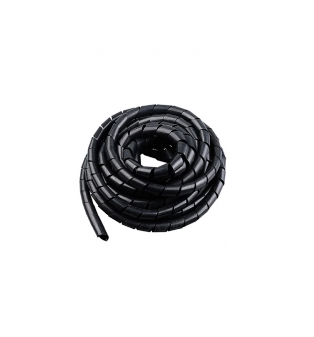 Спіральний кабельний організатор діаметр, 6mm, довжина 15m, Black