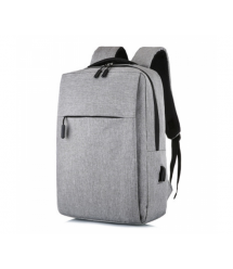 Рюкзак для ноутбука Merlion 14, вихід під USB-кабель, 32х11х41 см, Grey