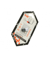 Перехідник KIN KY-176 Lighting(M) - 2 - Lighting(F), White - Black, Box
