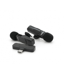Петличний бездротовий мікрофон NeePho N8+(2шт), роз&aposєм Type-C, вбудований акумулятор 80 mAh, Black, Box