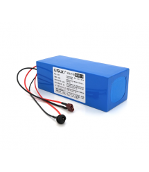 Акумуляторна батарея літієва QiSuo 36V 12A з елементами Li-ion 18650, DC: 5.5x2.1мама + роз'єм T-2HQ мама