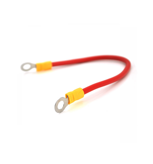 Перемичка (з'єднувач) 200 мм 6 мм² під болт М6 (6,3 мм внутрішній діаметр) для акумуляторів