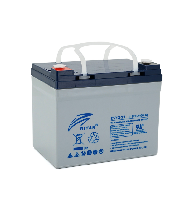 Тягова акумуляторна батарея RITAR EV12-33,12V 33Ah, M5 (195 х130х168 ), Q1