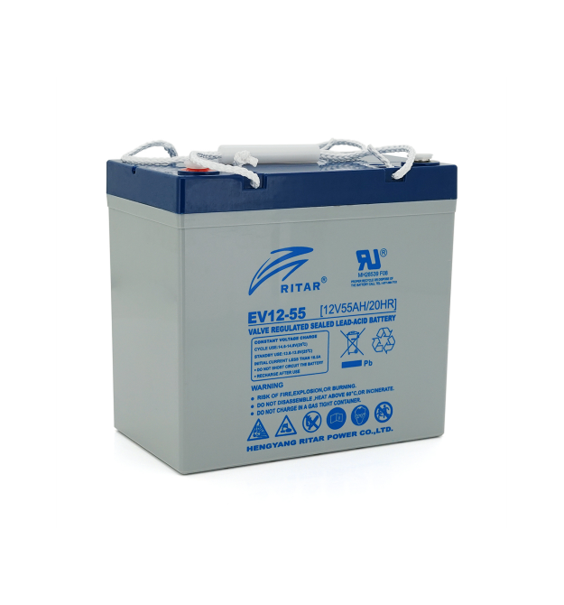 Тягова акумуляторна батарея RITAR EV12-55,12V 55Ah, M5 ( 229 х 138 х 211(216) ), Q1
