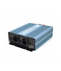 Інвертор напруги Mexxsun MXS-2000, 12V - 220V, 2000W з модифікованою синусоїдою, 2 Shuko, клемні дроти, Q4