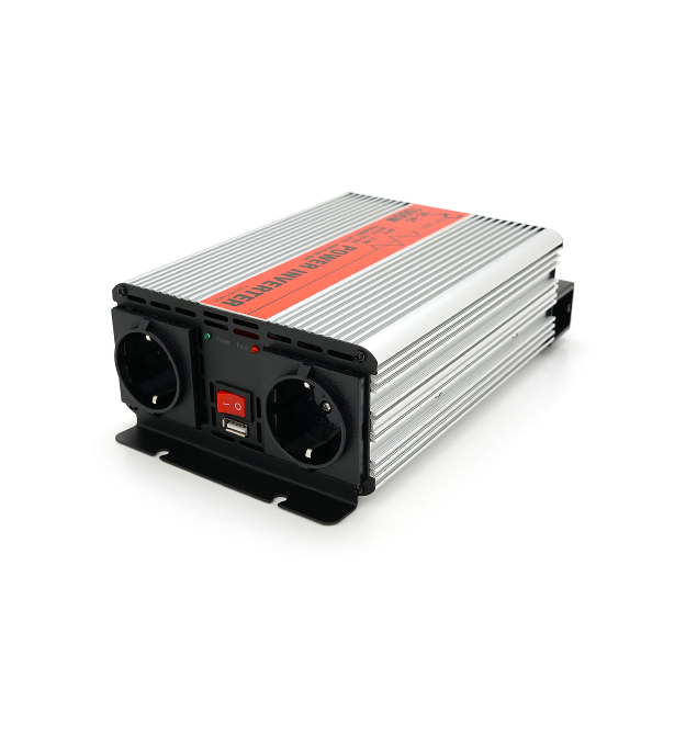 Інвертор напруги RITAR RSX-1000, 12V - 220V, 1000W з апроксимувати синусоїдою, 2xShuko, 1xUSB, клемні дроти, BOX, Q8