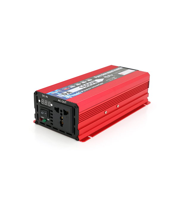 Інвертор напруги DA-1600M (DC:800W), 12 - 220V з апроксимованою синусоїдою, 1 універсальна розетка, клемні дроти, Q24