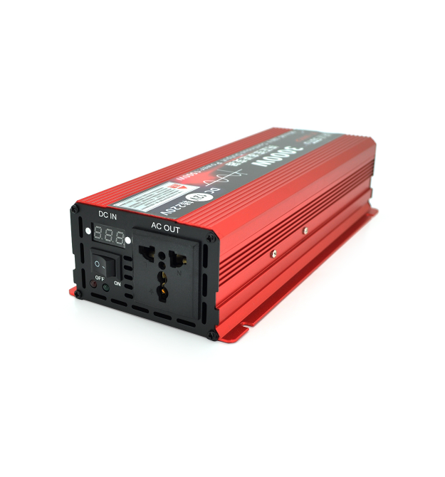 Інвертор напруги ST3000CP (DC:1500W), 12 - 220V з апроксимованою синусоїдою, 1 універсальна розетка, крокодили, BOX