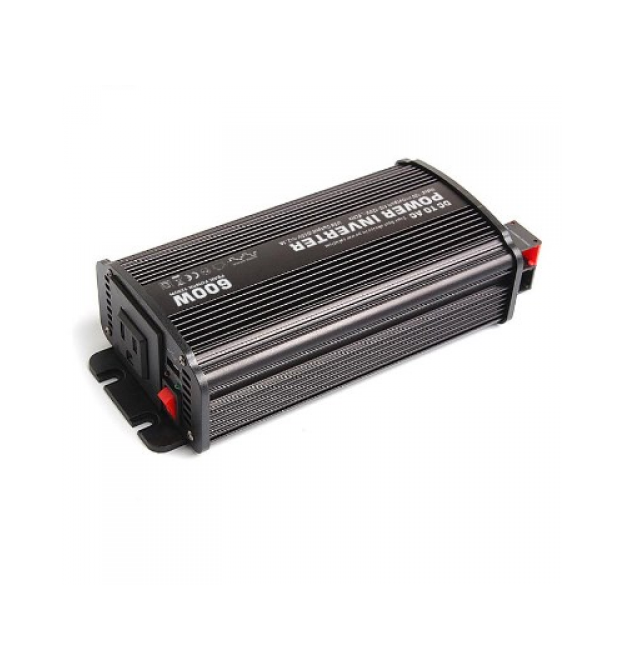 Інвертор напруги Carspa-600-122 (600Вт), 12 - 220V, approximated, 1Shuko, USB, клеми, Box Q15