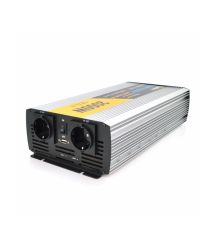 Інвертор напруги Solinved Sol-Yb24-2000M, 24V - 220V, 2000W з апроксимованою синусоїдою, 2Shuko, USB, клемні дроти, Q5