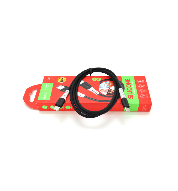 Кабель Hoco X82 silicone, C-Type C, 3A, Black, довжина 1м, BOX