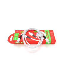 Кабель Hoco X82 silicone, C-Type C, 3A, White, довжина 1м, BOX