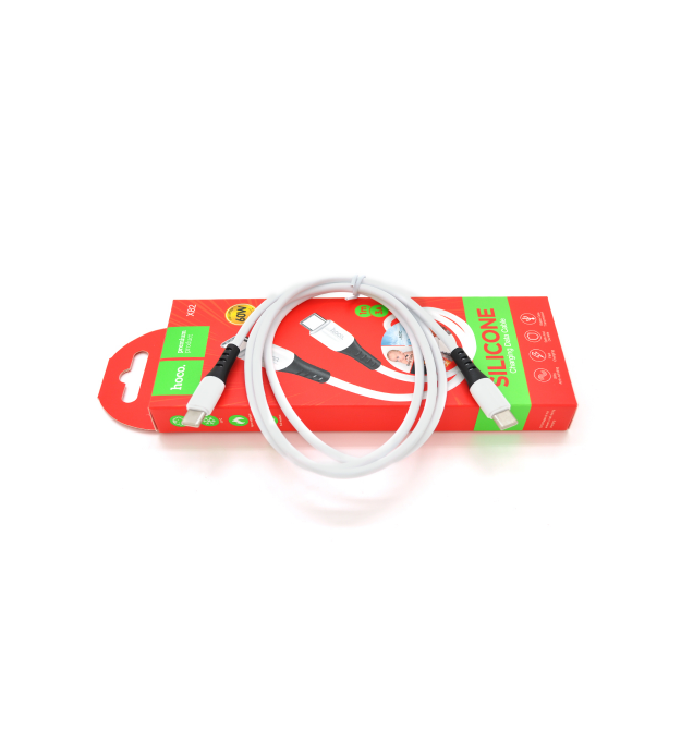 Кабель Hoco X82 silicone, C-Type C, 3A, White, довжина 1м, BOX