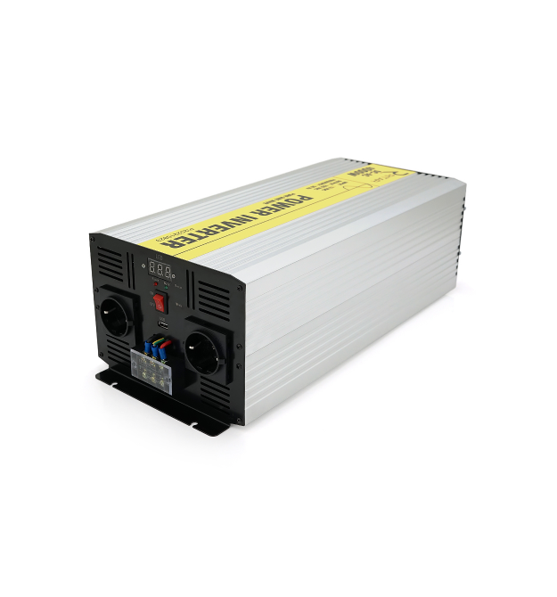Інвертор напруги RITAR RSC-5000, 12V - 220V, 5000W з правільною синусоїдою, 2xShuko, 1xUSB, клемні дроти, клемні колодки, BOX, Q