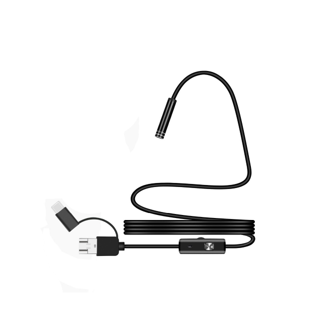 Ендоскоп 2 in 1 MicroUSB - PC HD, м'який дріт, 2м