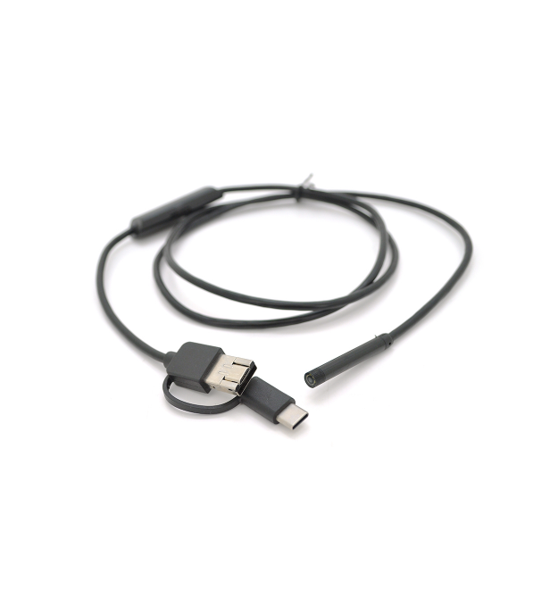 3 in 1 TYPE-C - MicroUSB - PC HD эндоскоп, мягкая проволока, 1м