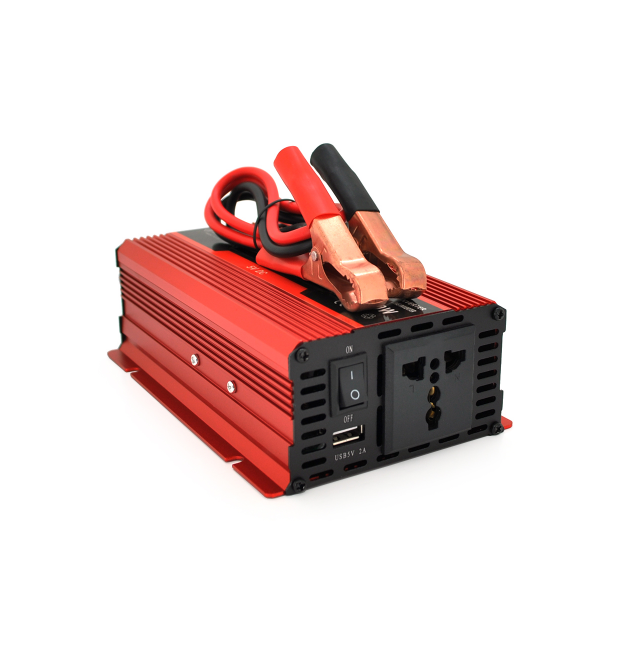 Інвертор напруги Voltronic, 1200W(600W), 12 - 220V, з апроксимованою синусоїдою, 1 універсальна розетка, 1 USB, крокодили, BOX