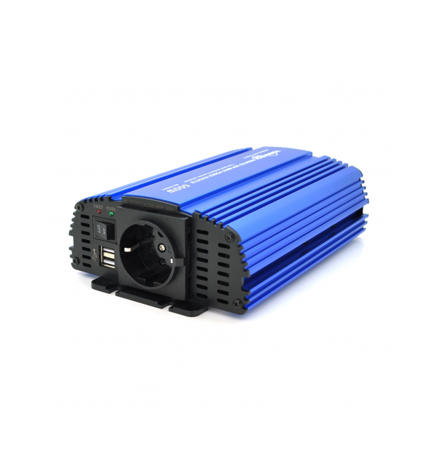 Інвертор напруги Tommatech MS-600, 24V - 220V, 600W з апроксимованою синусоїдою, 1Shuko, USB, клемні дроти, АЗУ+ затискачі, Q15