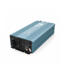 Інвертор напруги Mexxsun MXS-1500, 24V - 220V, 1500W з модифікованою синусоїдою, 2 Shuko, клемні дроти, Q4