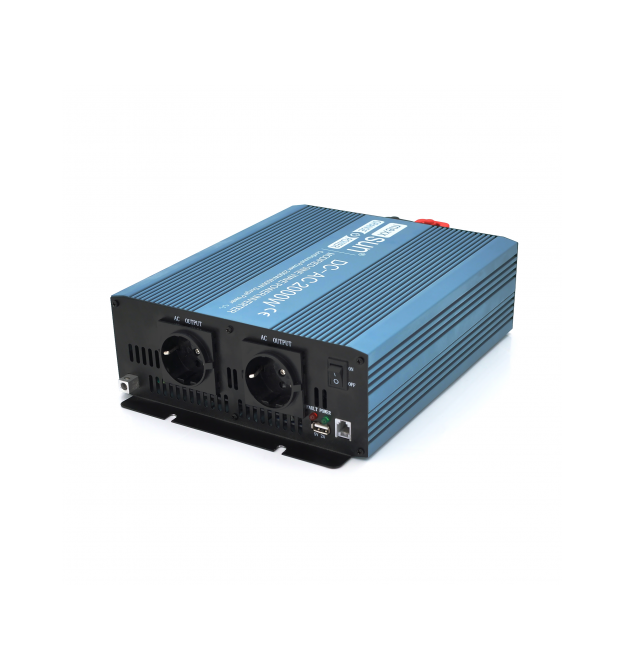 Інвертор напруги Mexxsun MXS-2000, 24V - 220V, 2000W з правільною синусоїдою, 2 Shuko, клемні дроти, Q4