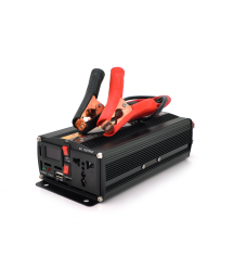 Інвертор напруги POWERMASTER, 24V - 220V, 600W з модифікованою синусоїдою, 1 універсальна розетка, клеми