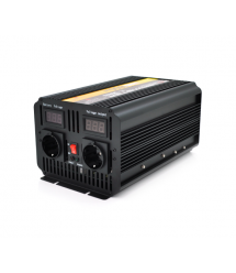 Інвертор напруги POWERMASTER, 24V - 220V, 1800W з модифікованою синусоїдою, 2 Shuko, клеми