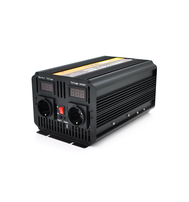 Інвертор напруги POWERMASTER, 24V - 220V, 1800W з модифікованою синусоїдою, 2 Shuko, клеми