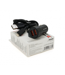 Набір BOROFONE BZ19A АЗУ 2xUSB+ кабель iPhone, 2.4A, 1м, Black, Box