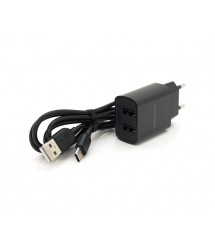 Набір BOROFONE BA53A СЗУ 1xUSB+ кабель Type-C, 2.1A, 1м, Black, Blister-box