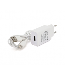 Набір BOROFONE BA68A СЗУ 1xUSB+ кабель iPhone, 2.1A, 1м, White, Blister-box