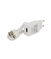 Набір BOROFONE BA68A СЗУ 1xUSB+ кабель Type-C, 2.1A, 1м, White, Blister-box