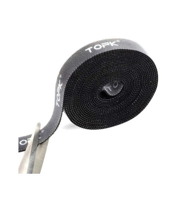 Стяжки на липучці ширина 15мм, рулон 2,0м, чорні, ціна за рулон