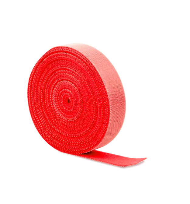 Стяжки на липучці ширина 25мм, рулон 45м, червоні, ціна за рулон
