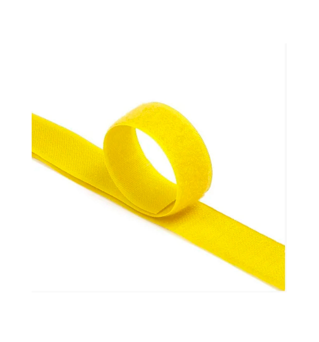 Стяжки на липучці ширина 20мм, рулон 50м, жовті, ціна за рулон